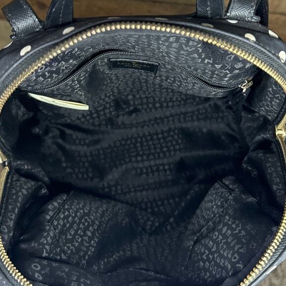 Kate Spade Hilo Blake Avenue Nylon Mini Backpack Purse Black White Diamond Dot main image 7